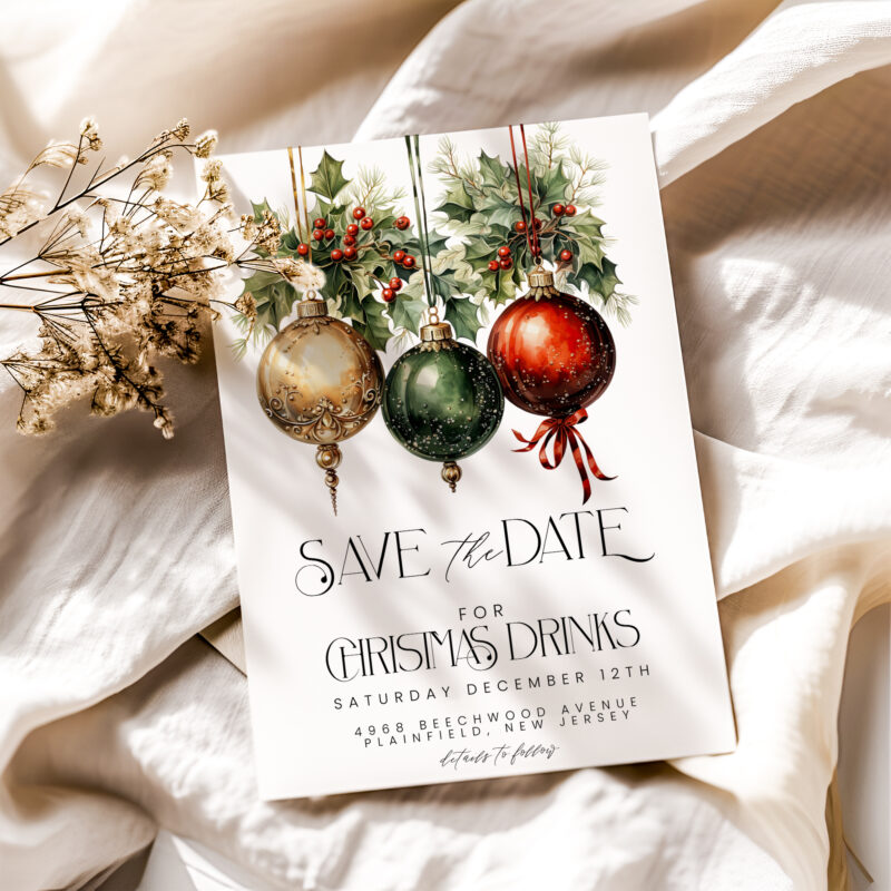 Christmas Save The Date Invitation 1