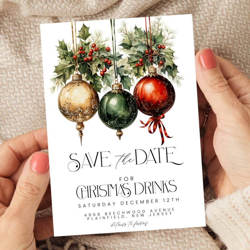 Christmas Save The Date Invitation 3