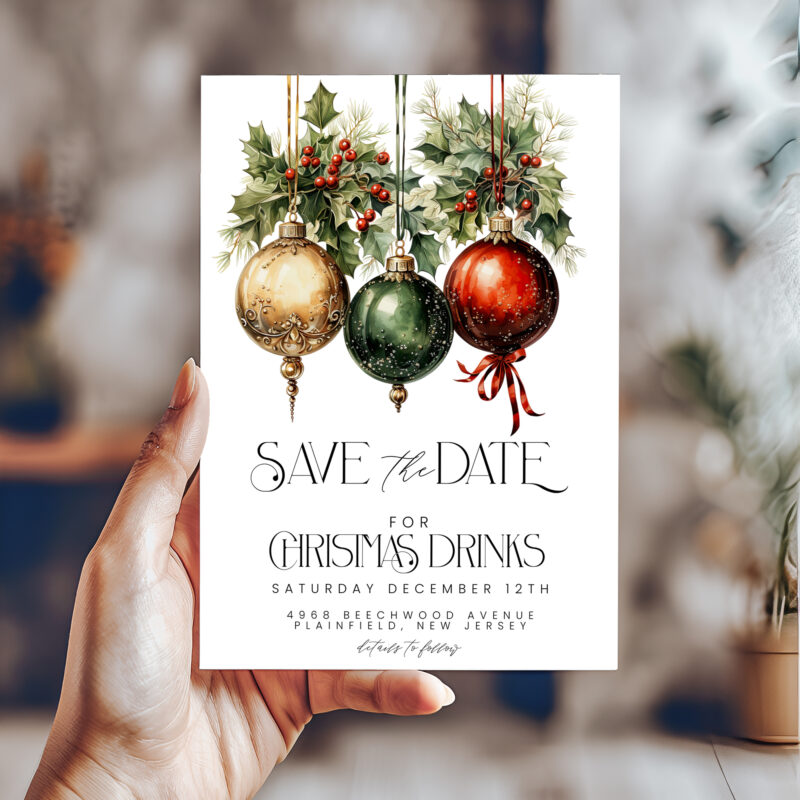 Christmas Save The Date Invitation 6