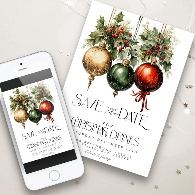 Christmas Save The Date Invitation 7