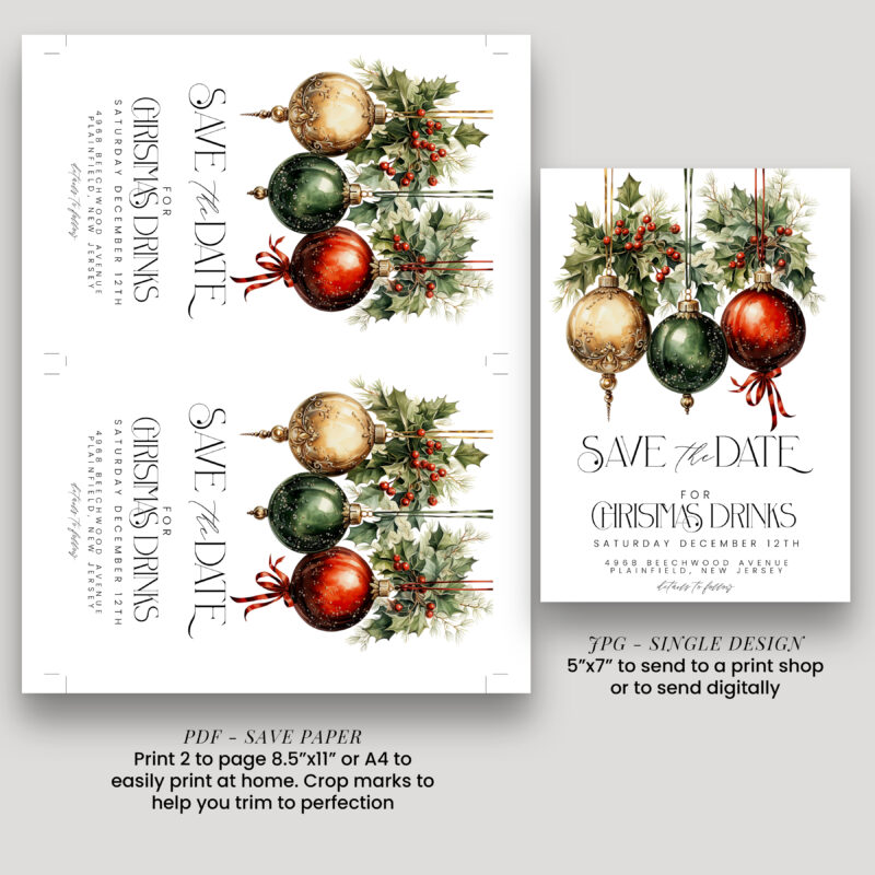 Christmas Save The Date Invitation 8