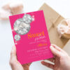 Disco Ball Hot Pink Sweet 16 Invitation 2