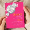 Disco Ball Hot Pink Sweet 16 Invitation 3